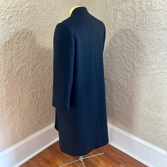 Vintage 1960s Womans’ Alorna Black 100% Forstmann Fabrics Wool Long Overcoat - Picture 16 of 16
